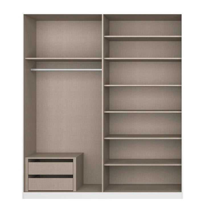 Rauch Alabama Metallic Grey 4 Door Hinged Wardrobe