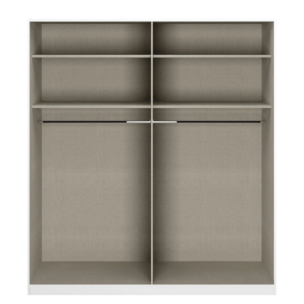 Rauch Alabama Metallic Grey 4 Door Hinged Wardrobe