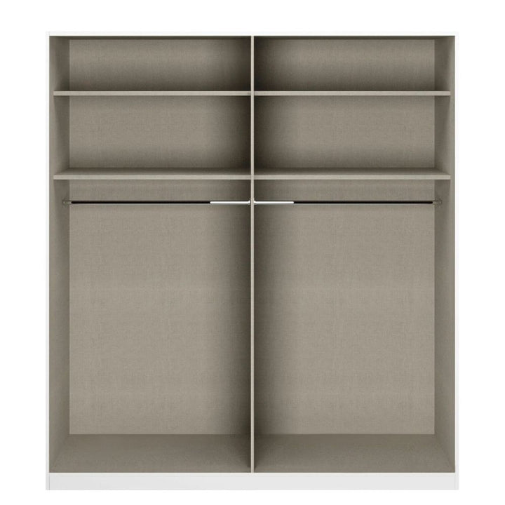 Rauch Alabama Metallic Grey 4 Door Hinged Wardrobe