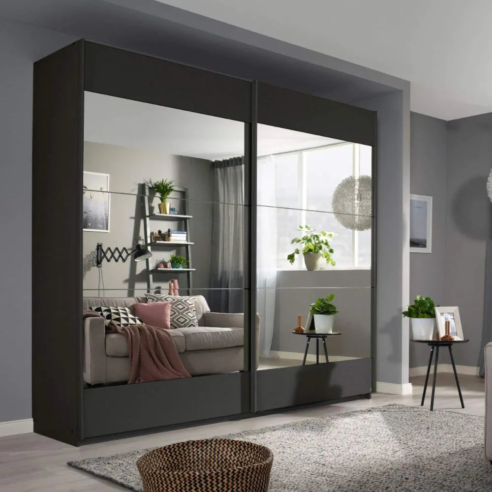 Rauch Malibu Metallic Grey Sliding Door Wardrobe