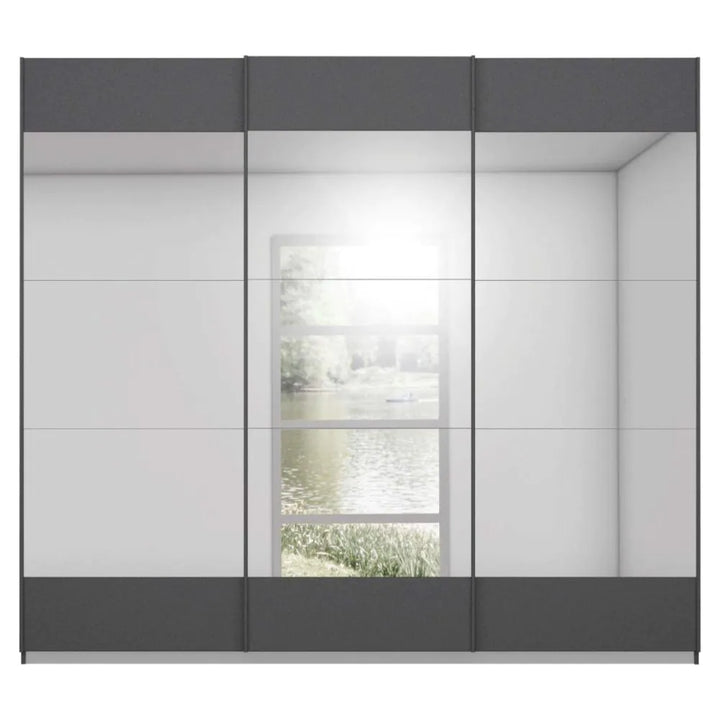 Rauch Malibu Metallic Grey 3 Sliding Door Wardrobe
