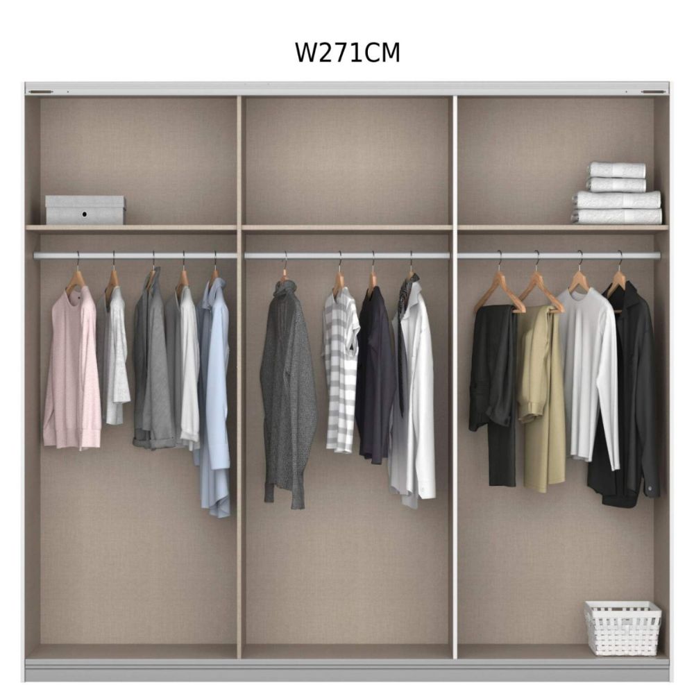 Rauch Malibu Silk Grey 3 Sliding Door Wardrobe