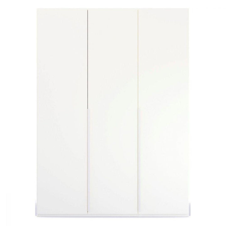 Mainz 3 Door Hinged Fully Loaded Wardrobe in White - Evoke Home 