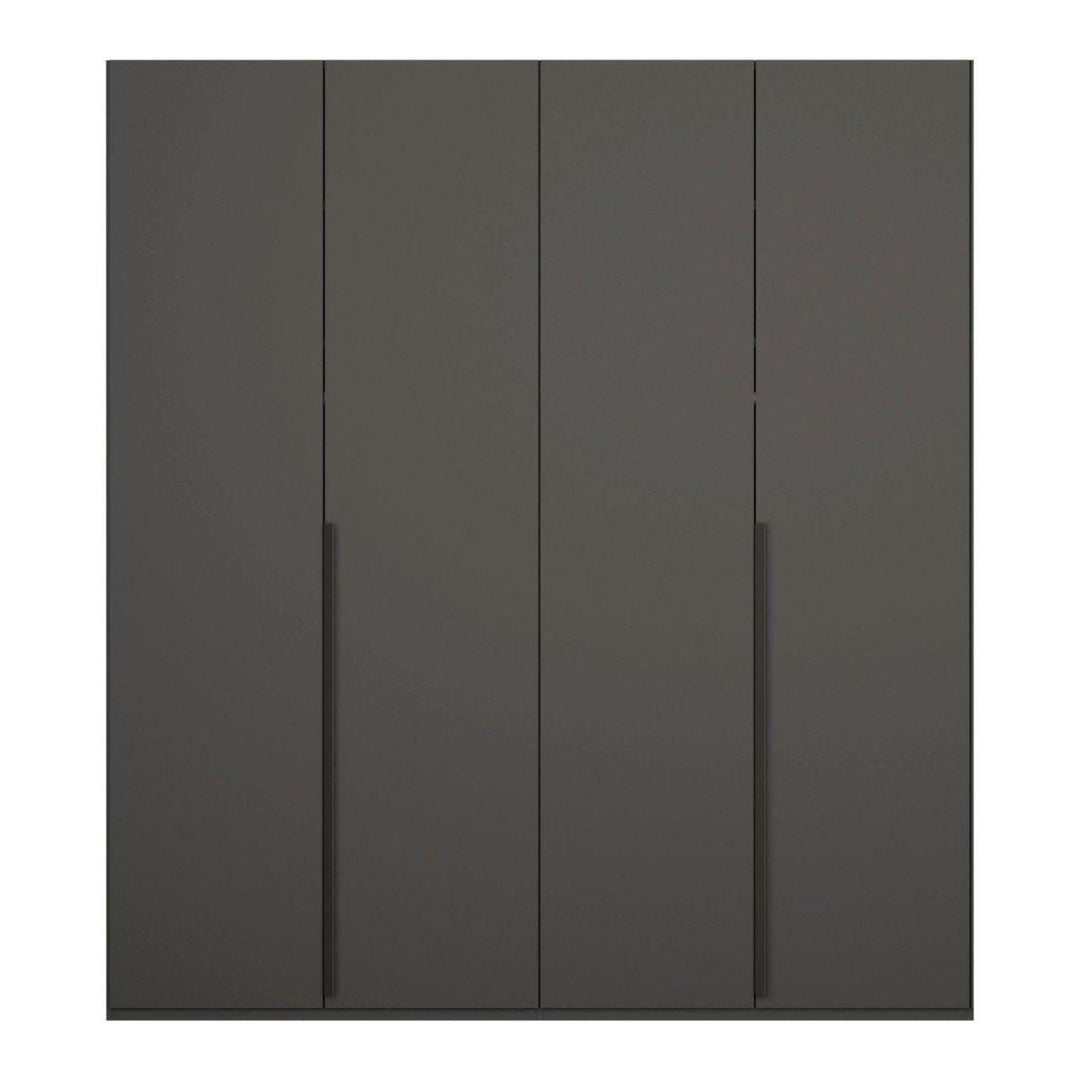 Mainz 4 Door Hinged Fully Loaded Wardrobe in Graphite - Evoke Home 