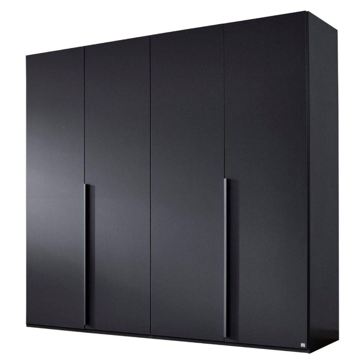 Mainz 4 Door Hinged Fully Loaded Wardrobe in Graphite - Evoke Home 