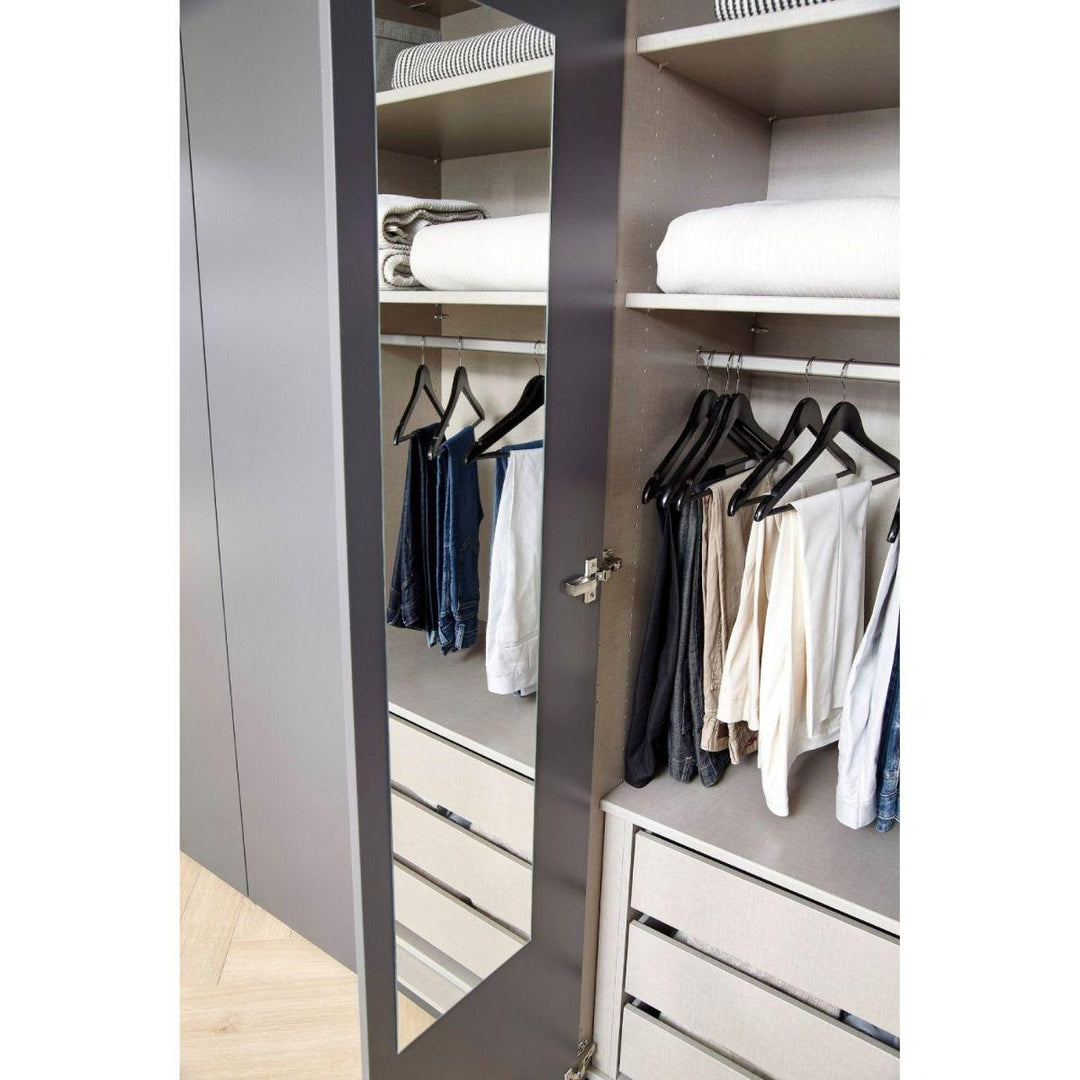 Mainz 4 Door Hinged Fully Loaded Wardrobe in Graphite - Evoke Home 
