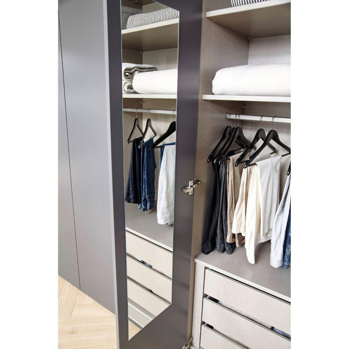 Mainz 4 Door Hinged Fully Loaded Wardrobe in Graphite - Evoke Home 