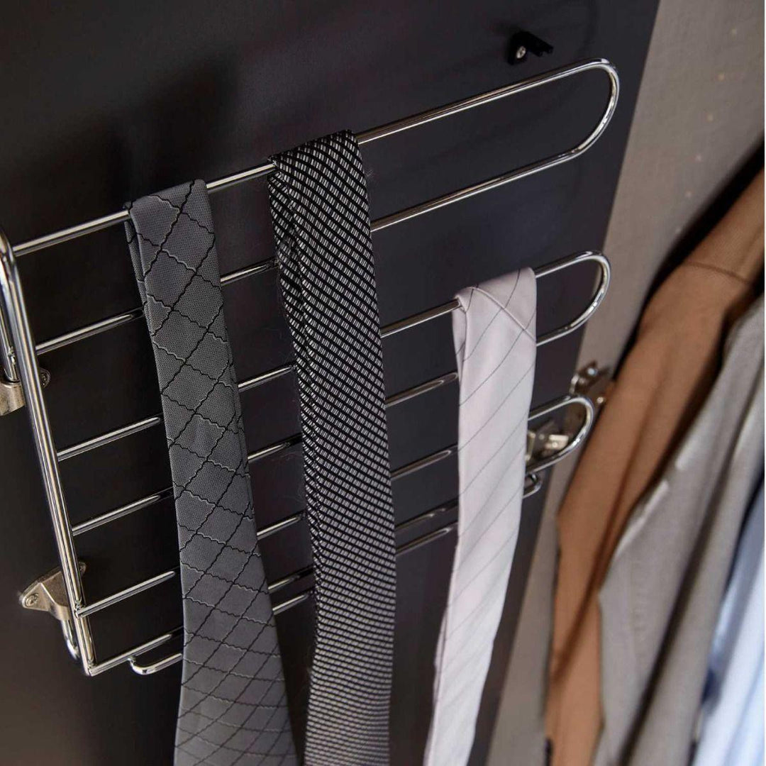 Mainz 4 Door Hinged Fully Loaded Wardrobe in Graphite - Evoke Home 