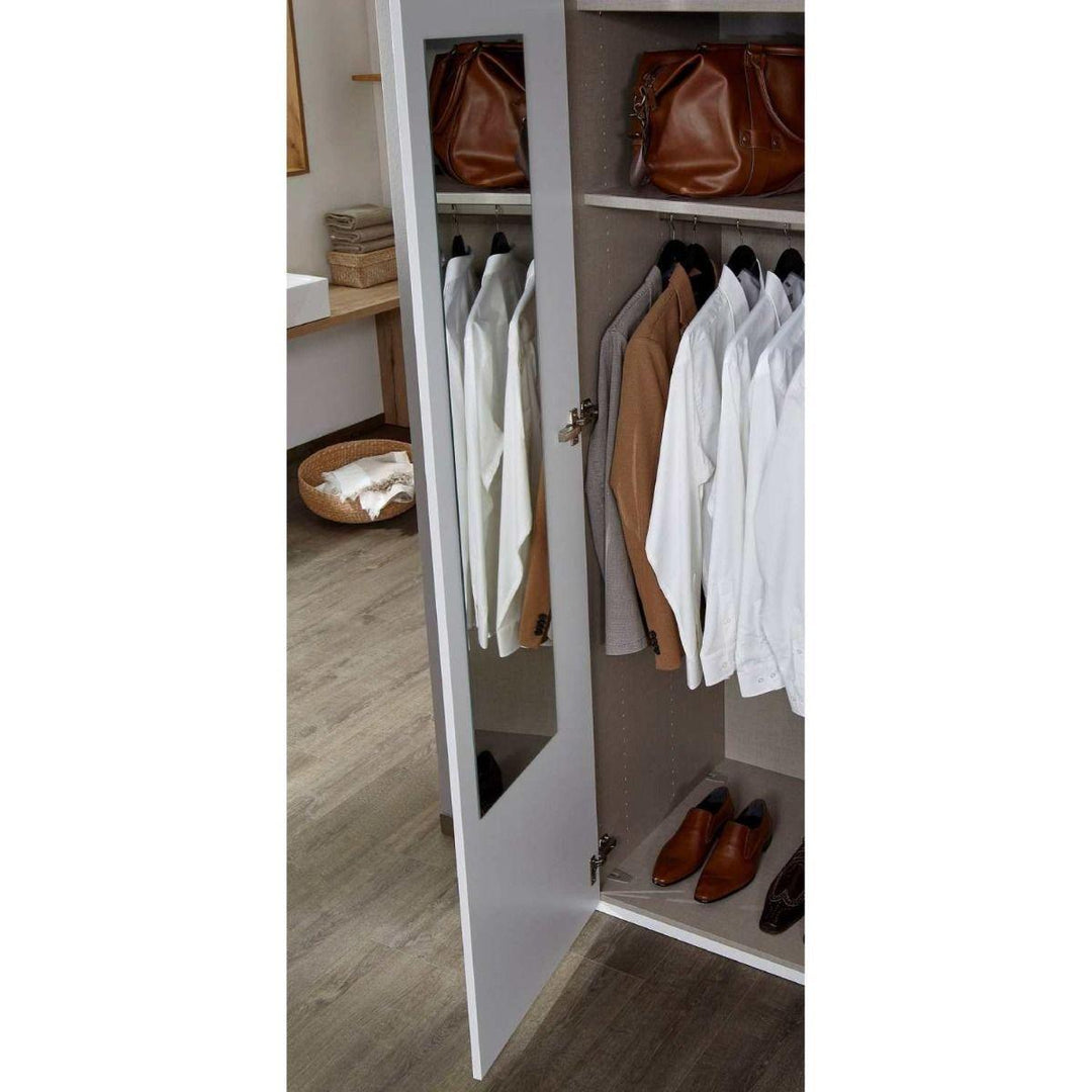 Mainz 4 Door Hinged Fully Loaded Wardrobe in White - Evoke Home 