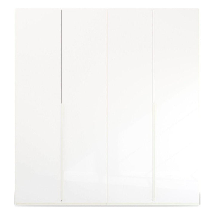 Mainz 4 Door Hinged Fully Loaded Wardrobe in White - Evoke Home 