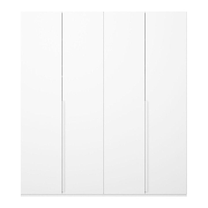 Mainz 4 Door Hinged Fully Loaded Wardrobe in White - Evoke Home 
