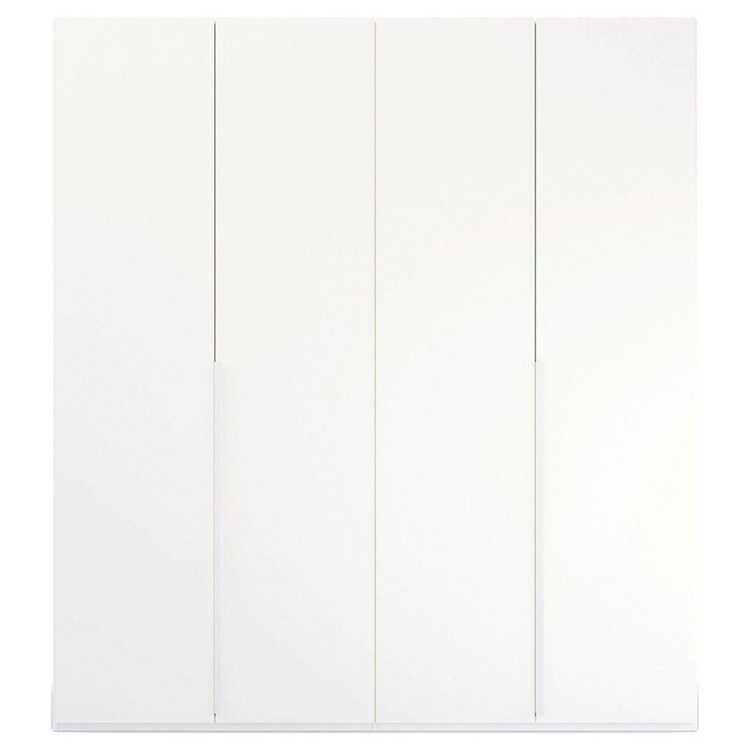 Mainz 4 Door Hinged Fully Loaded Wardrobe in White - Evoke Home 