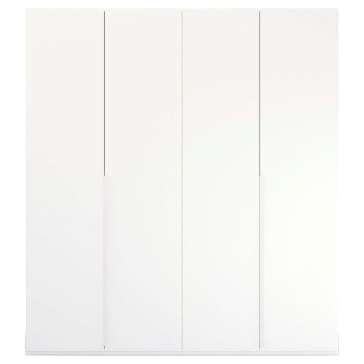 Mainz 4 Door Hinged Fully Loaded Wardrobe in White - Evoke Home 