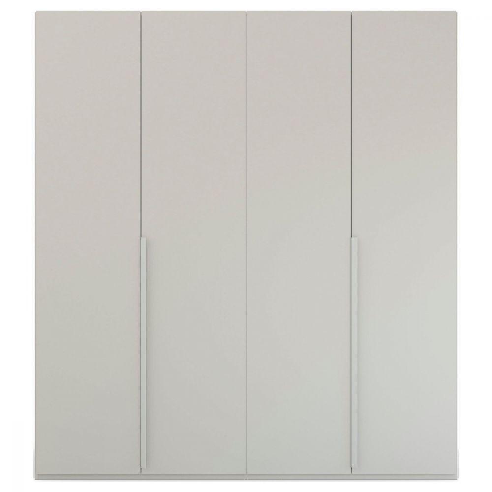 Mainz 4 Door Hinged Fully Loaded Wardrobe in Silk Grey - Evoke Home 