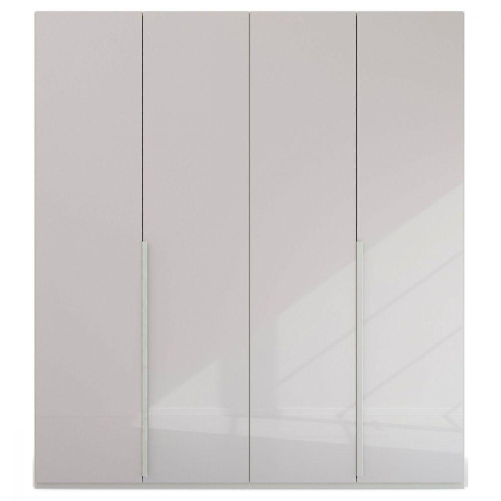 Mainz 4 Door Hinged Fully Loaded Wardrobe in Silk Grey - Evoke Home 