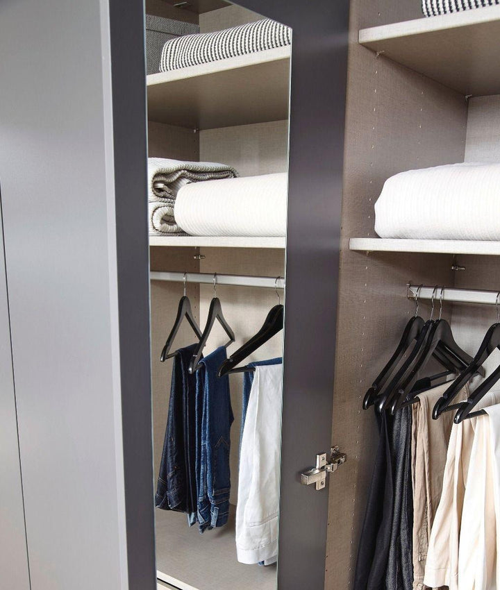Mainz 4 Door Hinged Combi Wardrobe in Graphite - Evoke Home 