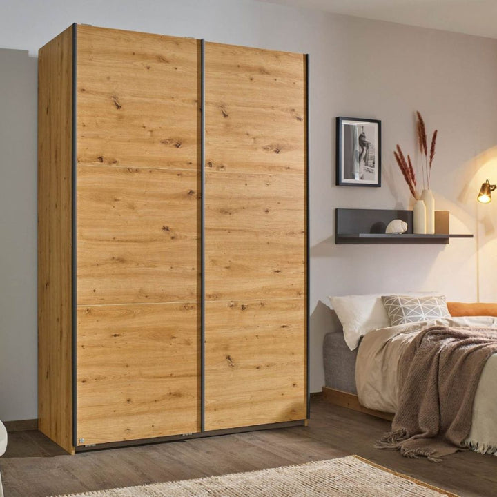 Rauch Bristol Artisan Oak Sliding Door Wardrobe 131CM