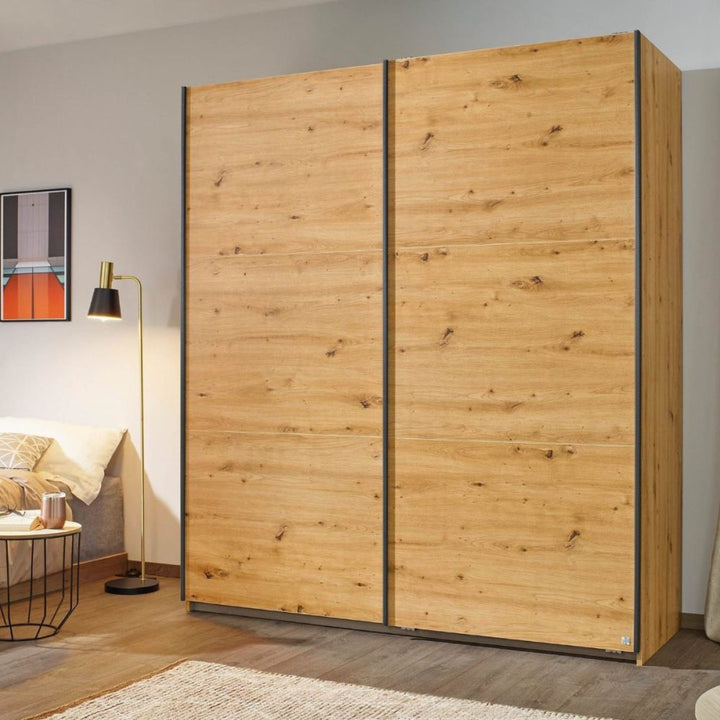 Rauch Bristol Artisan Oak Sliding Door Wardrobe 131CM