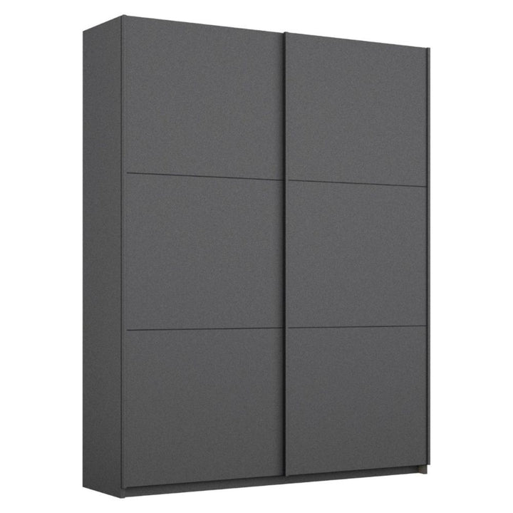 Rauch Bristol Metallic Grey Sliding Door Wardrobe 131CM