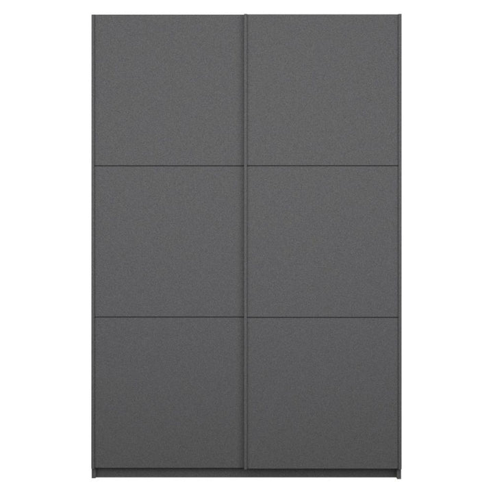 Rauch Bristol Metallic Grey Sliding Door Wardrobe 131CM