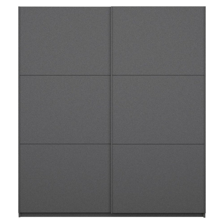 Rauch Bristol Metallic Grey Sliding Door Wardrobe 131CM