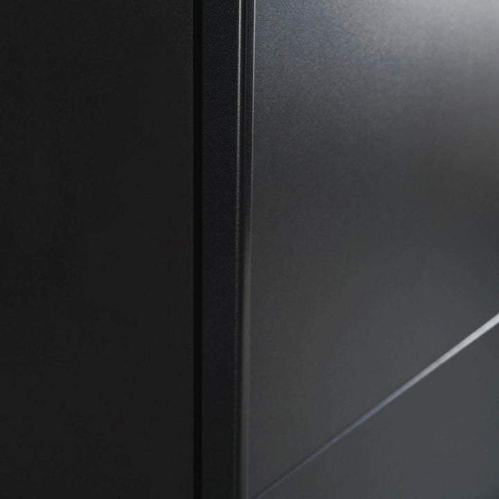 Rauch Bristol Metallic Grey Sliding Door Wardrobe 131CM