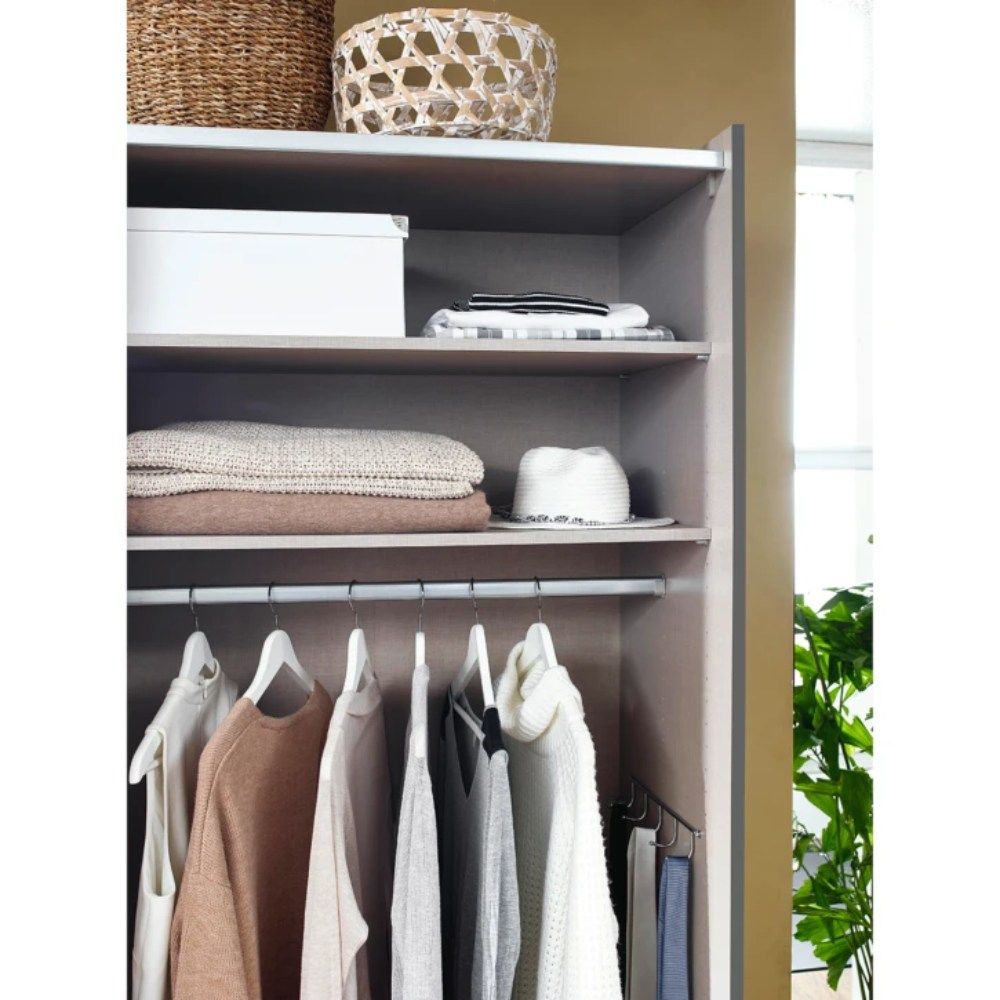 Rauch Bristol White Sliding Door Wardrobe 131CM