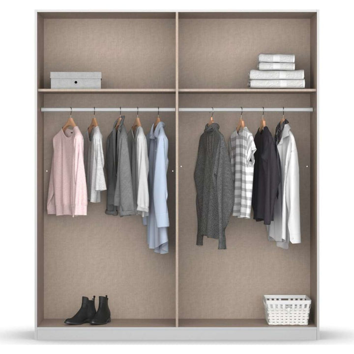 Rauch Bristol Artisan Oak With Metallic Grey Sliding Door Wardrobe 131CM