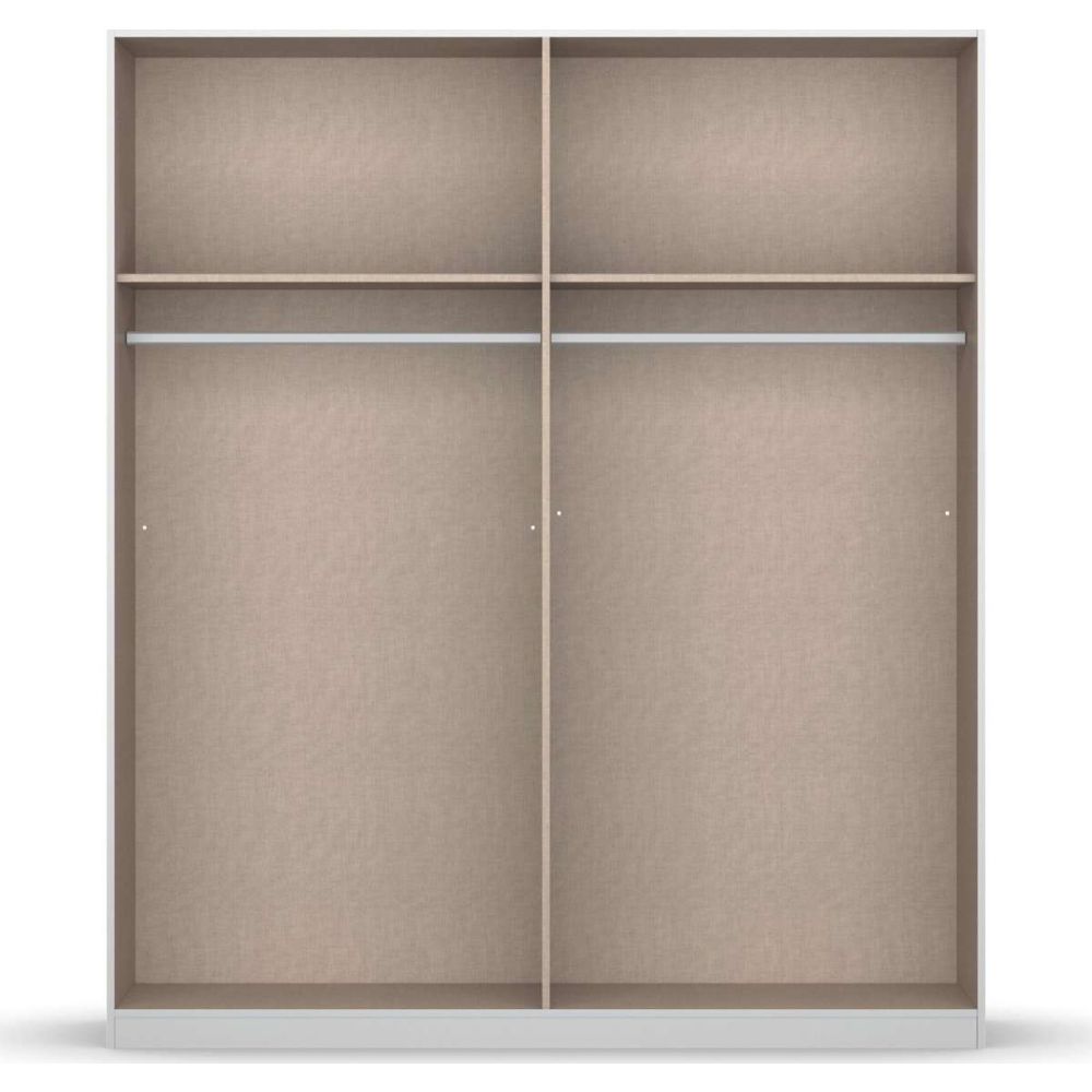Rauch Bristol Artisan Oak With Metallic Grey Sliding Door Wardrobe 131CM