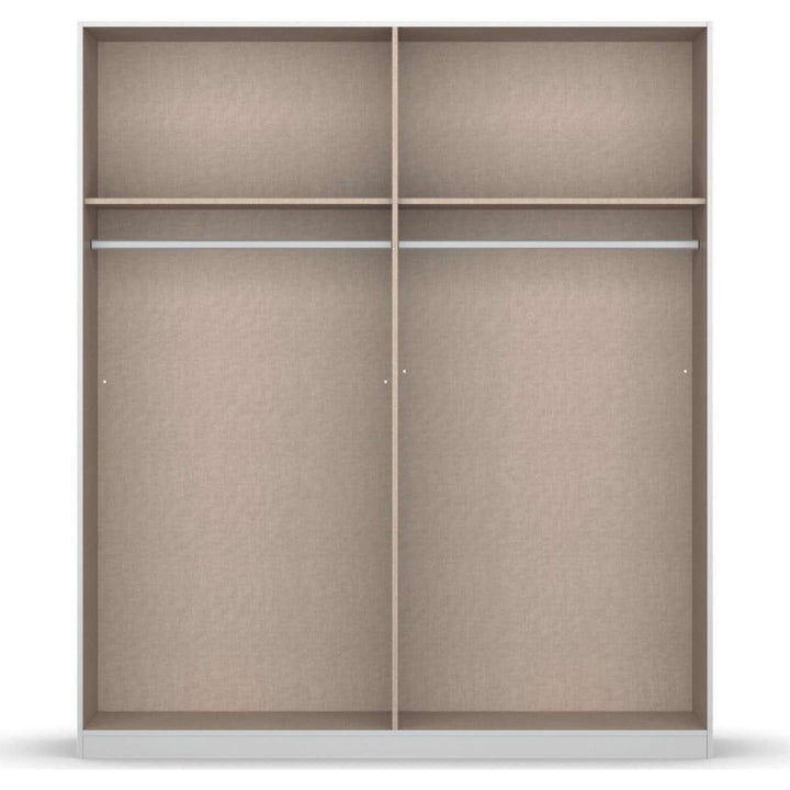 Rauch Bristol Artisan Oak With Metallic Grey Sliding Door Wardrobe 131CM