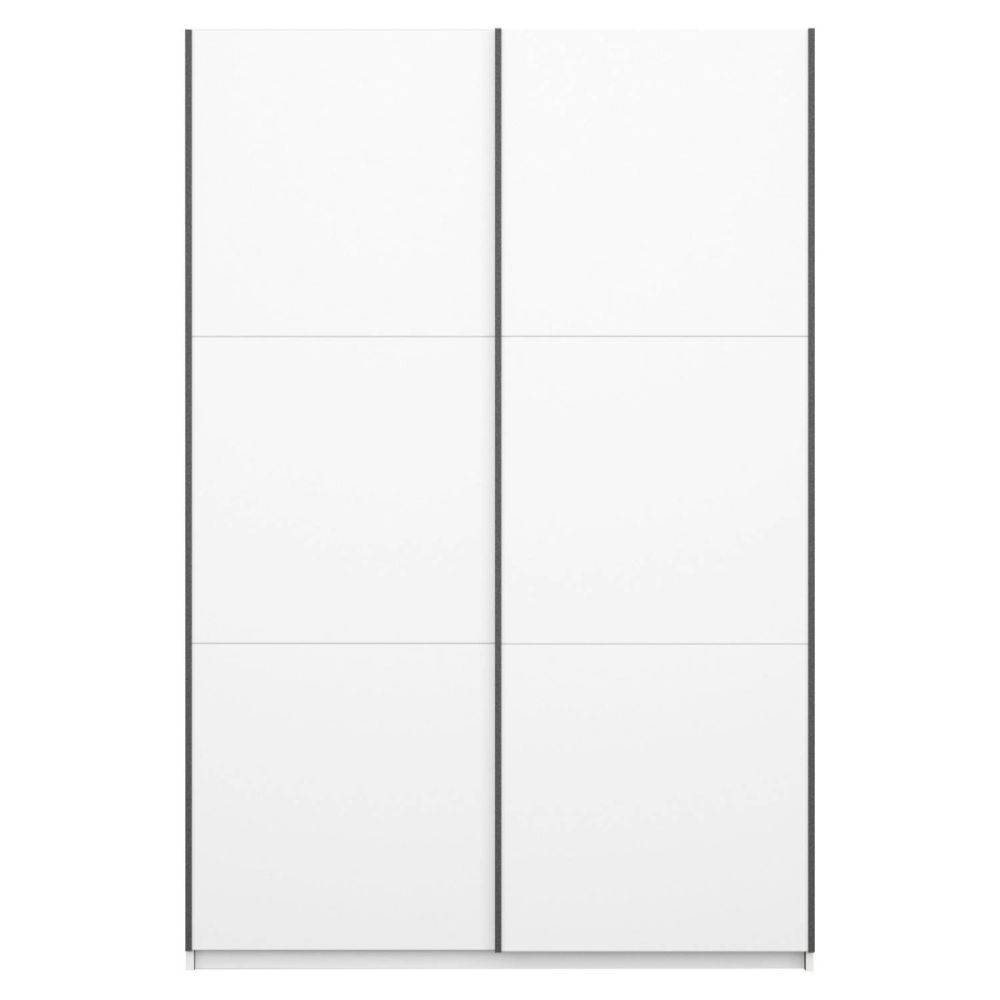 Rauch Bristol White Sliding Door Wardrobe 131CM