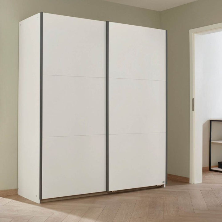 Rauch Bristol White Sliding Door Wardrobe 131CM