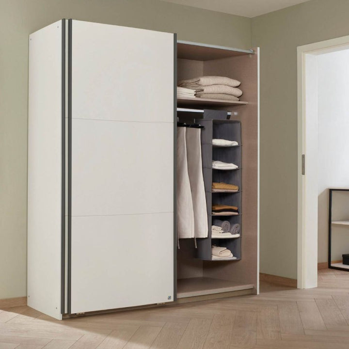 Rauch Bristol White Sliding Door Wardrobe 131CM
