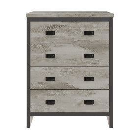 Chic Grey Four‑Drawer Chest
