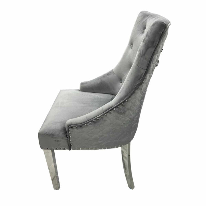 Chelsea 1.5M White or Grey Marble Top Dining Table Set