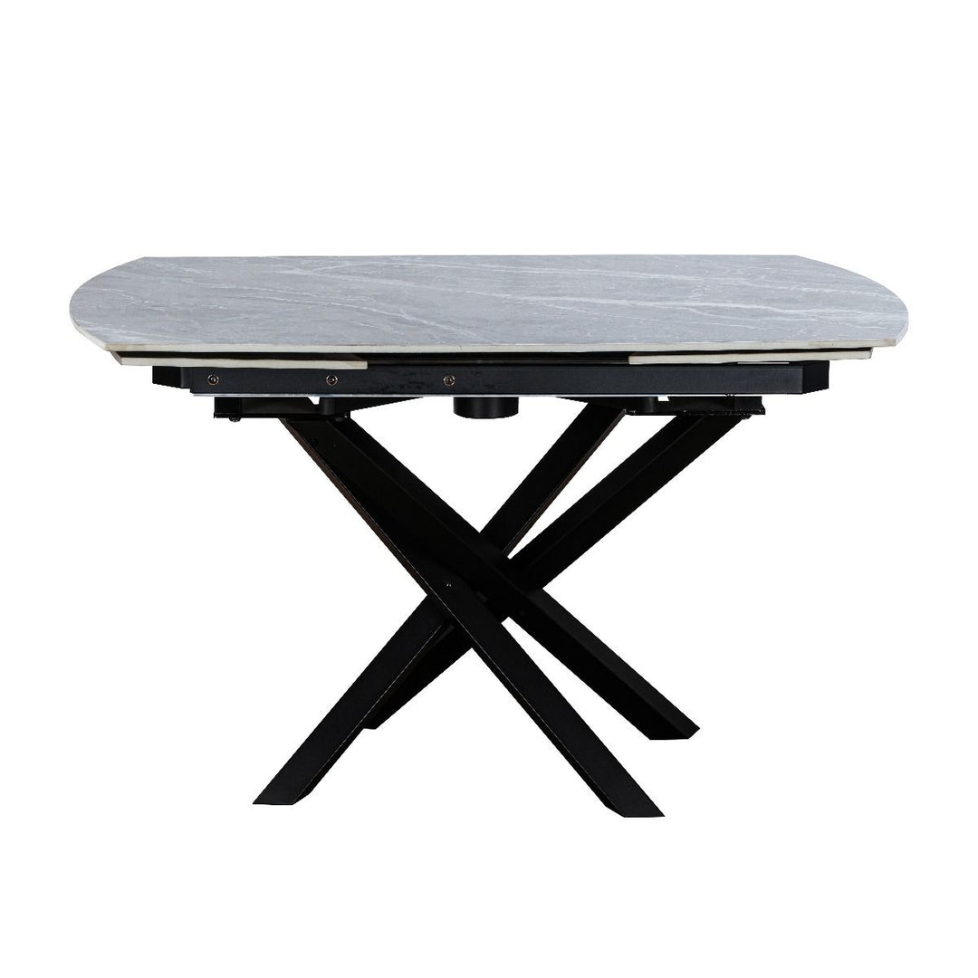 Ezra Ceramic Argento Grey Table with Lexi Chairs