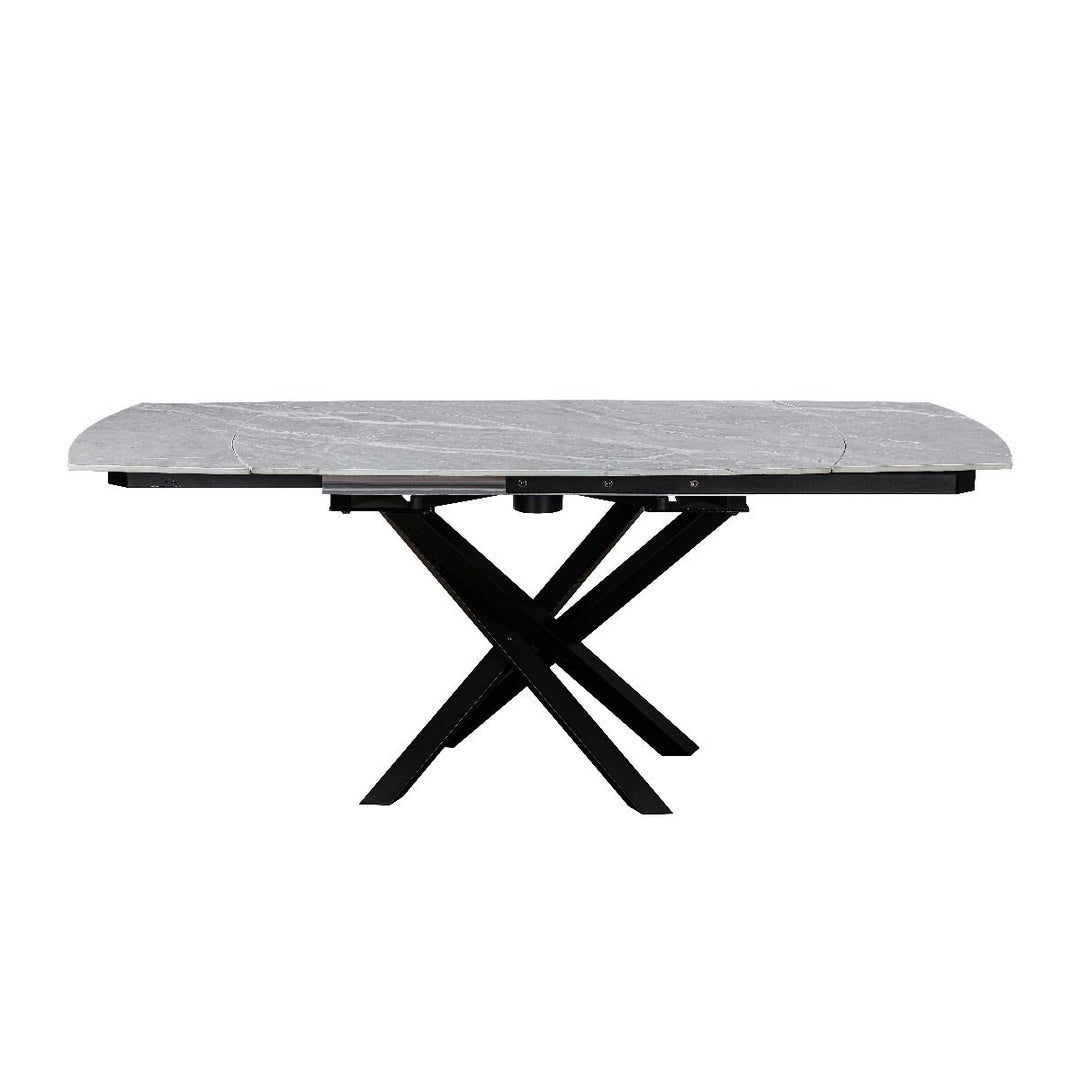 Ezra Ceramic Argento Grey Table with Lexi Chairs