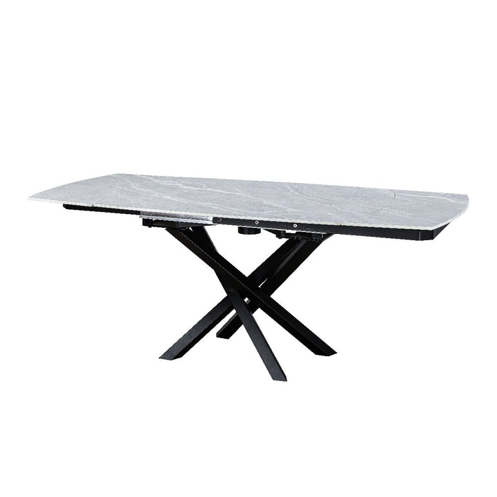 Ezra Ceramic Argento Grey Table with Lexi Chairs