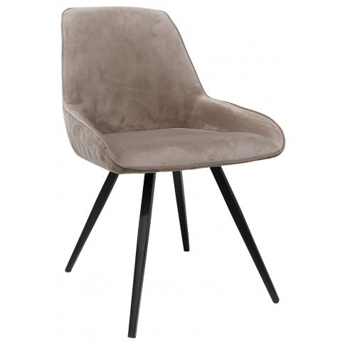 Stamford Dining Chair - Taupe Velvet