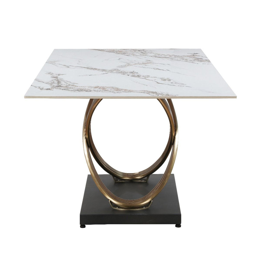 Metteo Ceramic Pierre Dawn Table with Letizia Dining Chairs