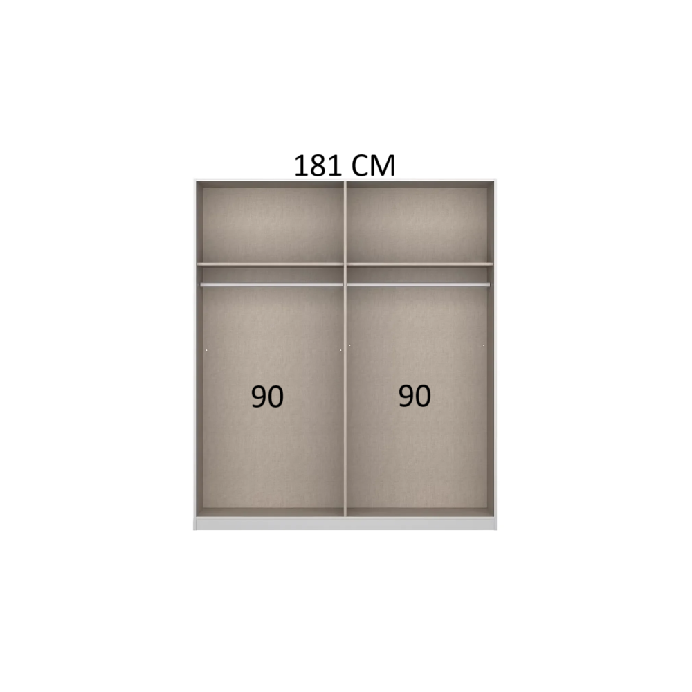 Rauch Acero Alpine White Hinged Door Wardrobe