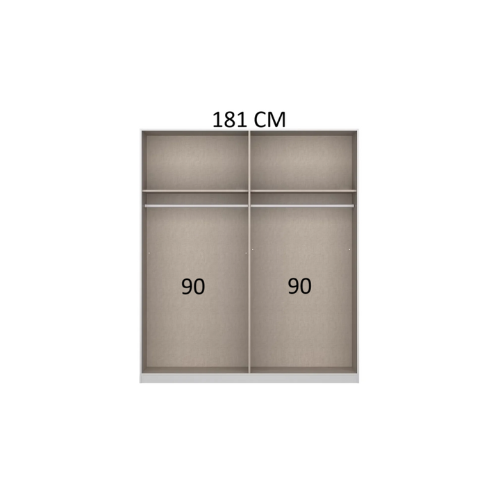 Rauch Acero Alpine White Hinged Door Wardrobe