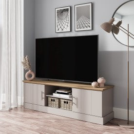 Modern Grey TV Unit with Ample Storage
