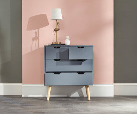 NYBORG 2+2 DRAWER CHEST DARK GREY