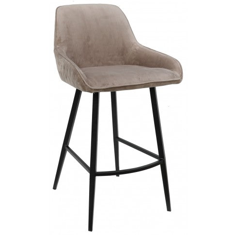 Stamford Bar Stool - Taupe Velvet