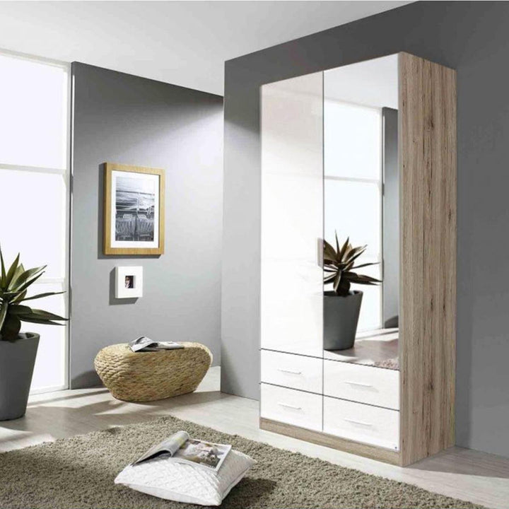 Stuttgart Hinged Combi 2 Door Wardrobe