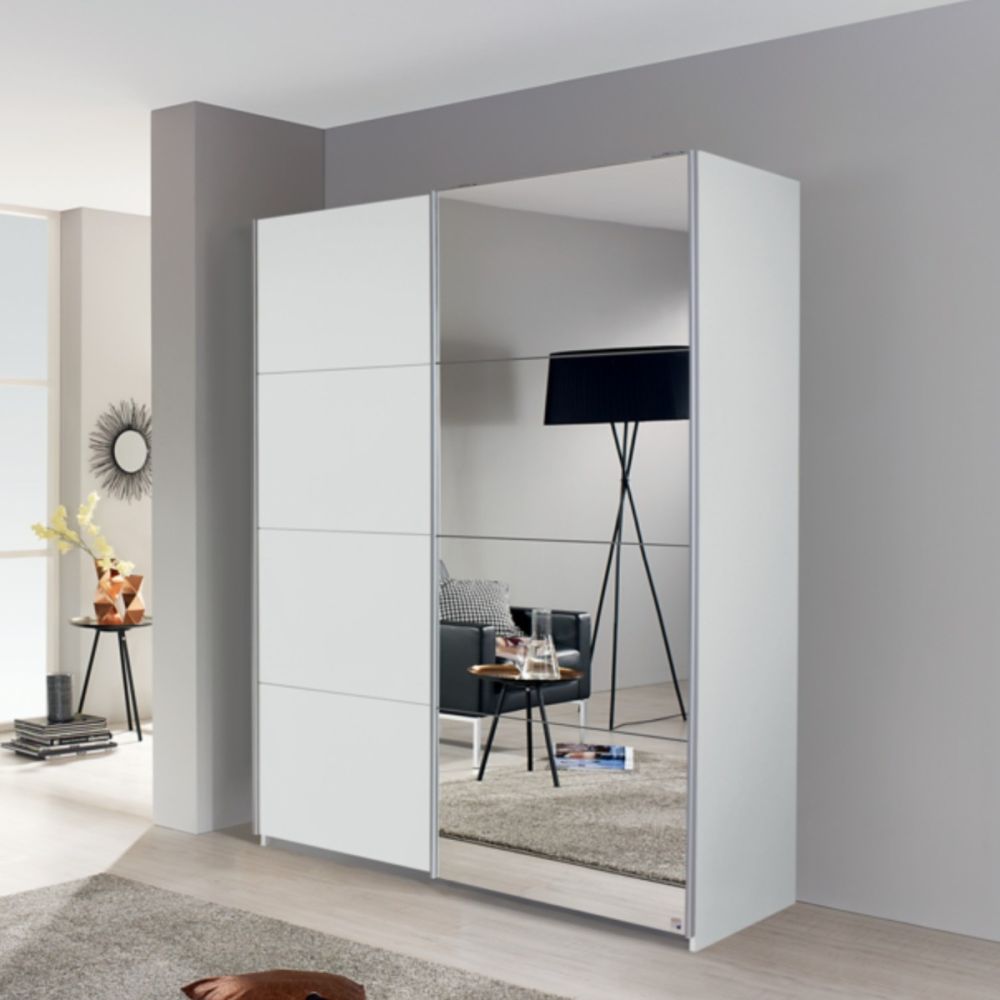 Rauch Subito Alpine white & Mirror 2 Sliding Door Wardrobe