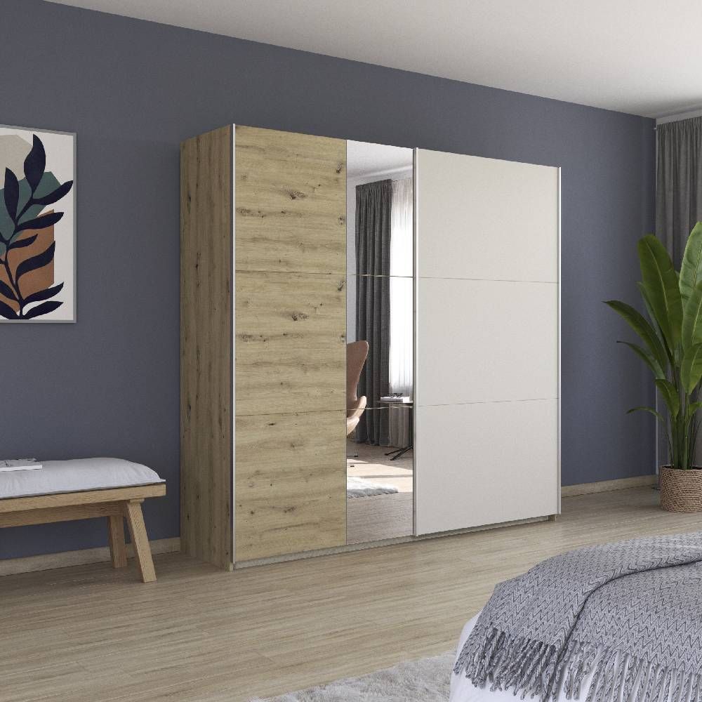 Elstra 2 Door Sliding Wardrobe With Mirror Front