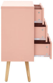 NYBORG 2+2 DRAWER CHEST CORAL PINK