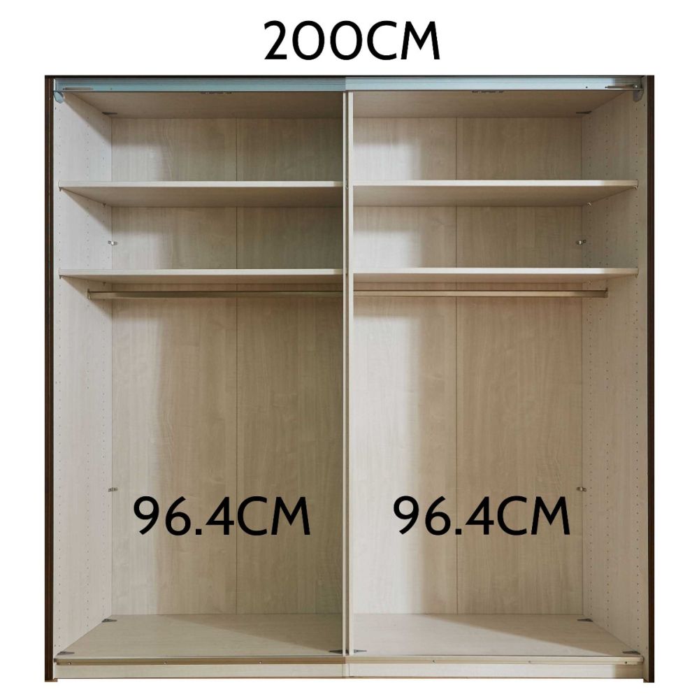 Wiemann Berlin Graphite Glass Front Sliding Door Wardrobe